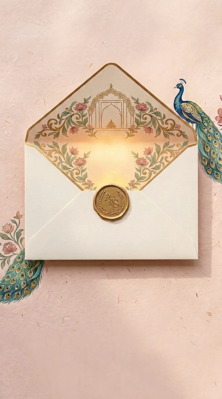 Wedding Invitation Envelope Open
