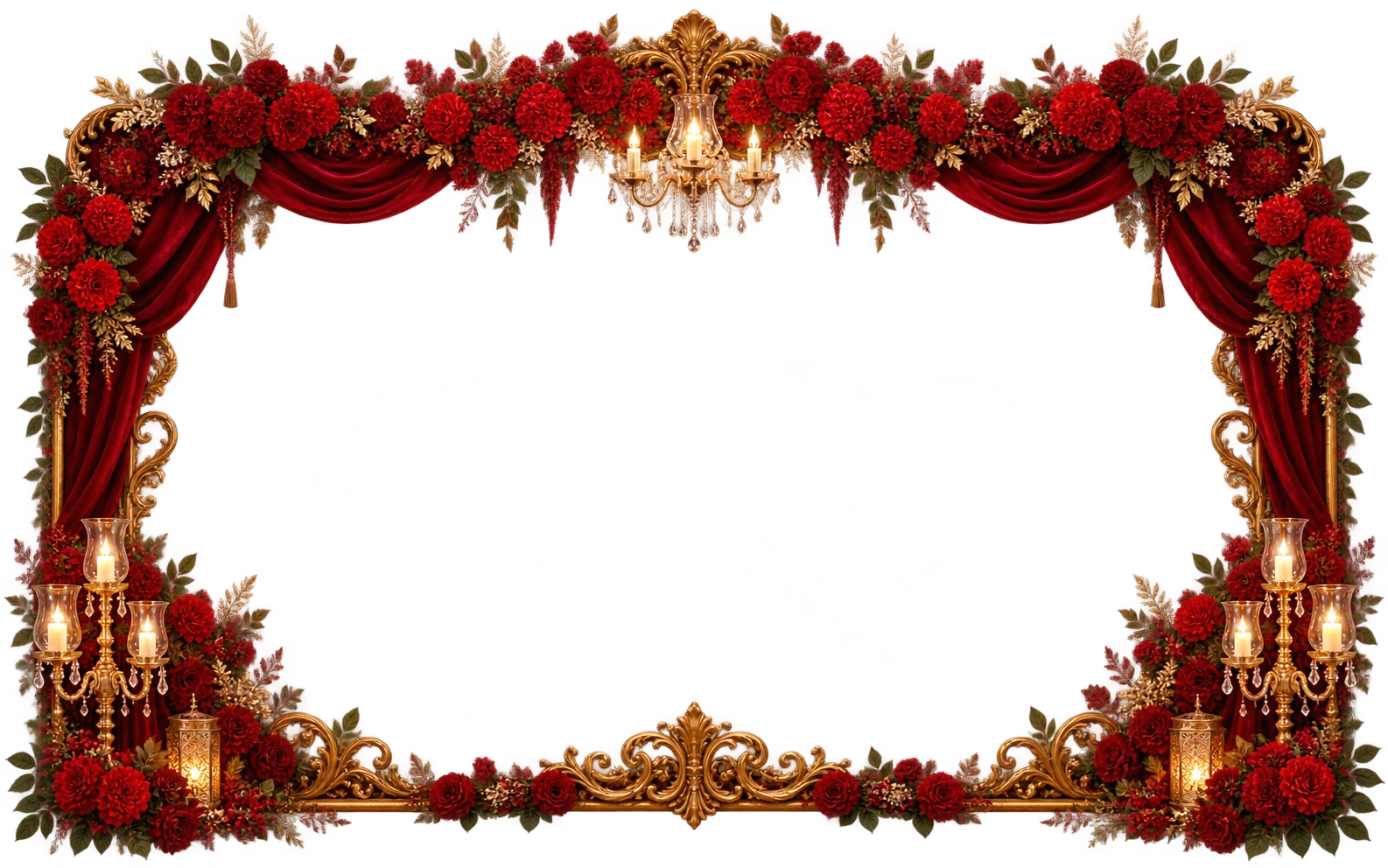Ornate Rose Border Frame